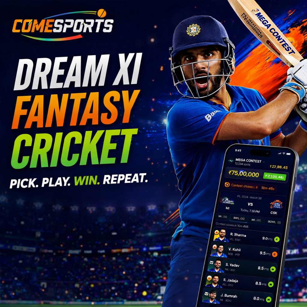 Cricket App Zone Dream XI fantasy cricket ad visual